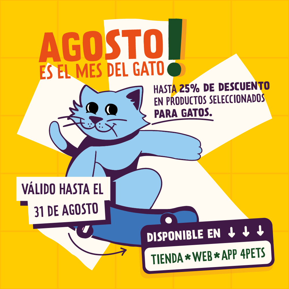 Agosto es el mes del gato — Hasta 25% de descuento en productos para gatos